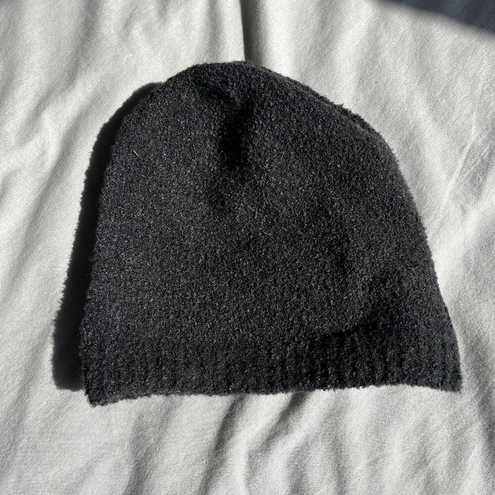 nwot muji black boucle watch cap